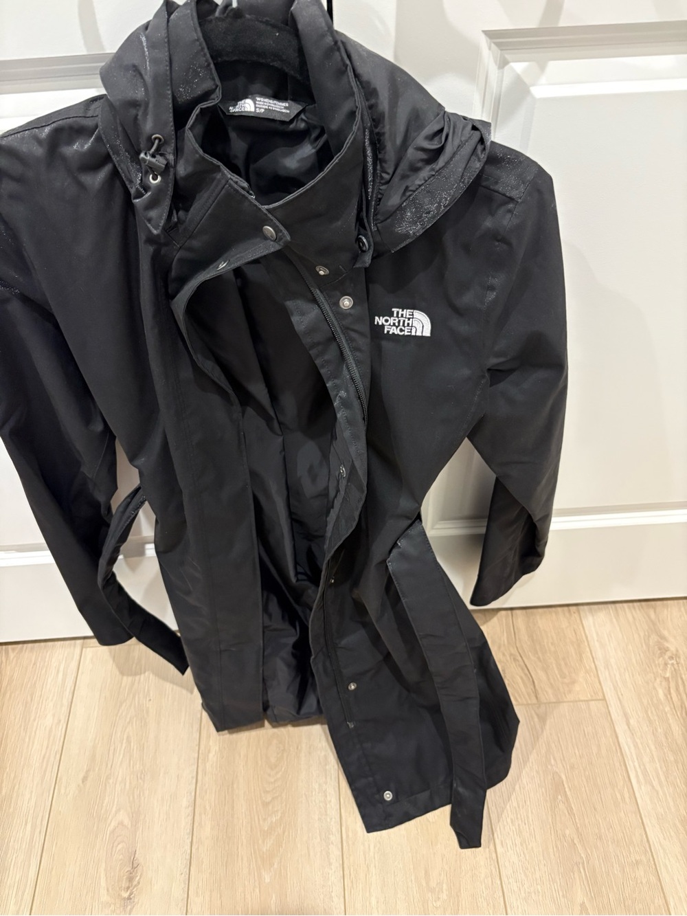 The North Face Black Hooded Trench Coat